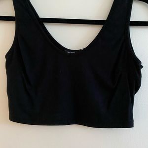 Nasty gal black crop top